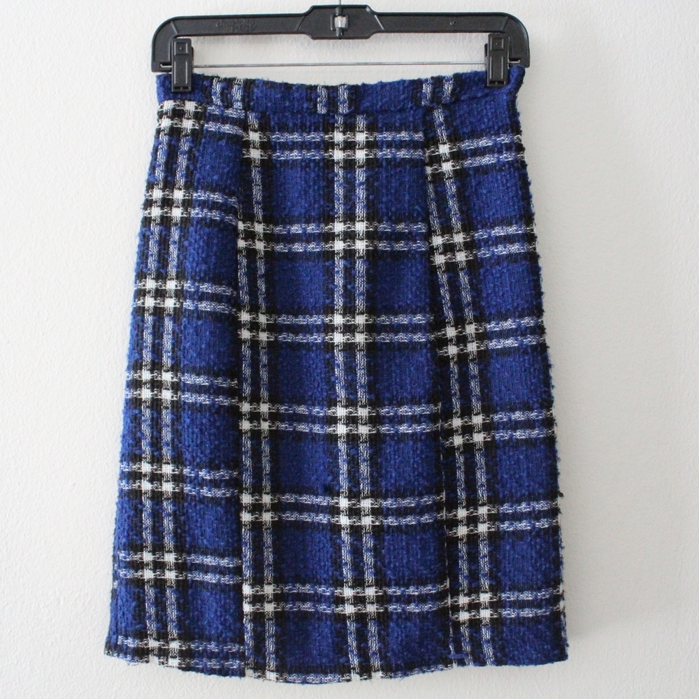 Shabby Apple Plaid Pencil Skirt